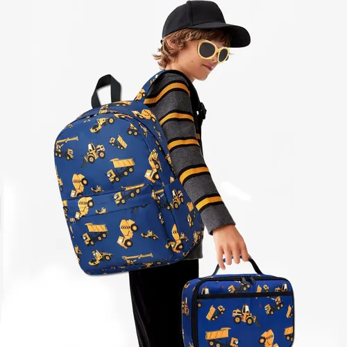 Miniatura 11 de CAMTOP - Conjunto de mochila y lonchera con estampados divertidos para niños de preescolar y primaria), Y0058-2