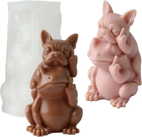 Miniatura 12 de Paquete de 4 moldes redondos de silicona para velas y chocolate, cilindro 3D y molde hecho a mano para velas y jabón Emr-candle-girl-sister