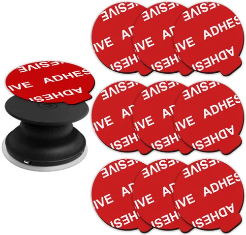 AZXYI Adhesivo adhesivo muy alto, paquete de 9 adhesivos de repuesto para base de enchufe, cintas adhesivas de doble cara de 1.4 pulgadas para