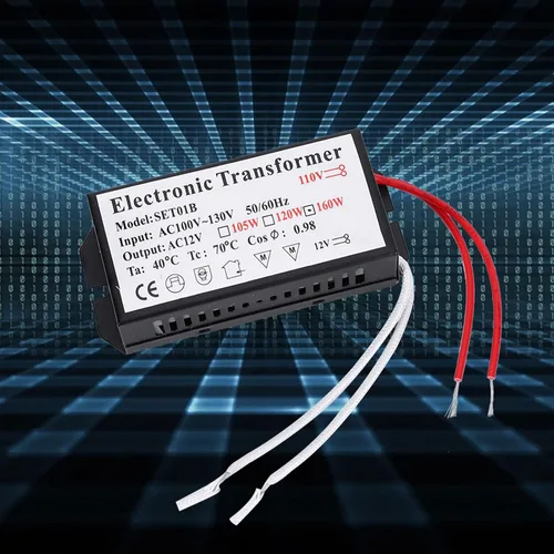 Miniatura 4 de Transformador electrónico de 160W, AC110V a AC12V fuente de alimentación transformador electrónico para perlas de lámpara halógena