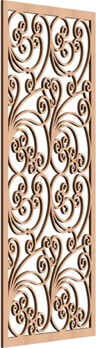 Miniatura 115 de 9 3/8"W x 24 3/8"H x 1/4"T Marilla Decorativos Paneles de Pared de Madera Calado, Abedul