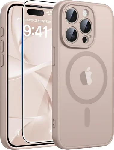 Miniatura 301 de FNTCASE - Funda para iPhone 16 Pro: magnética, mate, translúcida, de grado militar, protectora contra caídas, resistente, fina, duradera y a prueba