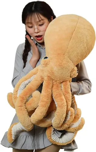 Miniatura 10 de GOOC Pulpo, animales de peluche, pulpo, muñecos de peluche, juguetes de peluche de pulpo, regalo para niños y amantes (negro)