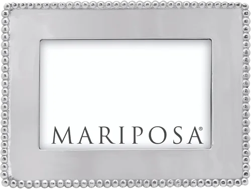 MARIPOSA MARCO GRABABLE 4X6 CUENTAS | PLATA | BRILLANTE | MARCOS | MARCOS GRABABABLES | ALUMINIO SANDCAST RECICLADO | HECHO A MANO EN MÉXICO