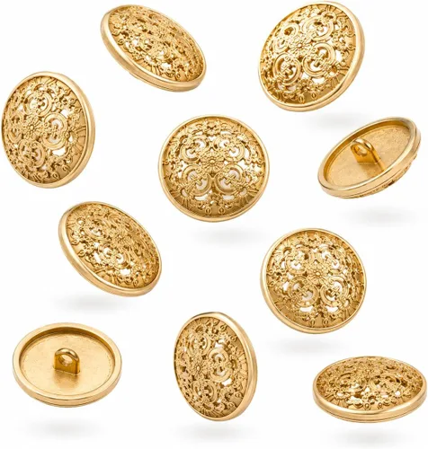 Miniatura 19 de Milisten 30 botones planos redondos de metal, abrigos, chaquetas, camisas, trajes, pantalones botones para costura artesanal (plata, 0.98 pulgadas)