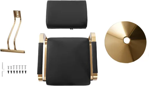 Miniatura 9 de Silla de peluquería, silla de peluquería ajustable para spa, silla de peluquería giratoria de 360°, silla de peluquería multifunción con reposapiés