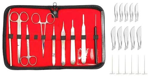 Juego de herramientas avanzadas de disección de laboratorio de anatomía y biología de 26 piezas, kit completo de disección