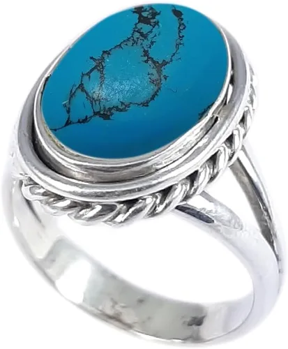 Miniatura 26 de Anillo fino de plata esterlina 925 para mujer, hecho a mano, joyería de piedras preciosas, anillo de moda (1379)