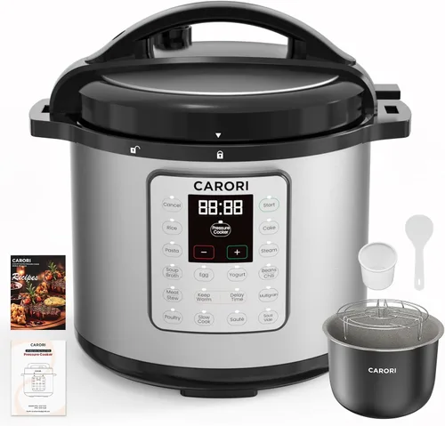 Miniatura 9 de Olla a presión eléctrica 3QT, 8 en 1, ahorro de tiempo y saludable, olla antiadherente de cerámica para comidas rápidas, salteado, olla a presión