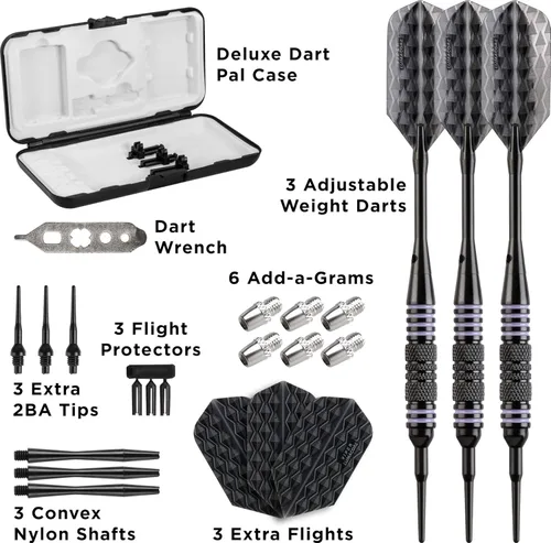Miniatura 4 de Bobcat Adjustable Weight Soft Tip Darts with Storage/Travel Case