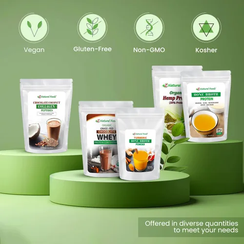 Miniatura 5 de Z Natural Foods Péptidos de colágeno de coco y chocolate, hechos con leche de coco en polvo, deliciosa proteína en polvo para el bienestar general