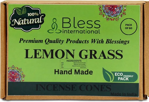 Miniatura 46 de Bless International Conos de incienso 100% naturales de lavanda hechos a mano, sumergidos a mano, libres de químicos orgánicos para purificación