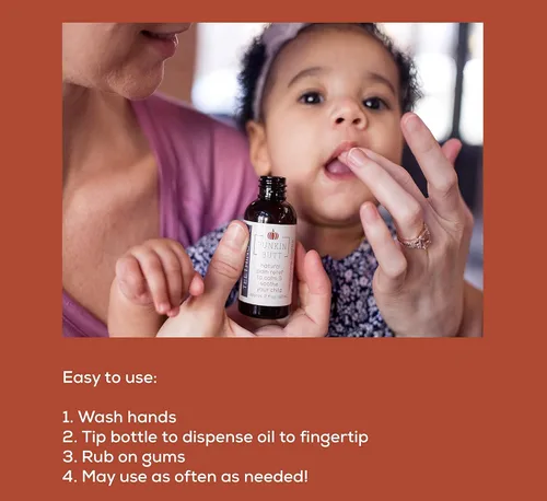 Punkin Butt Aceite de dentición y aceite de oído para aliviar el dolor de encías y el canal auditivo | Todo natural, orgánico, seguro para bebés,