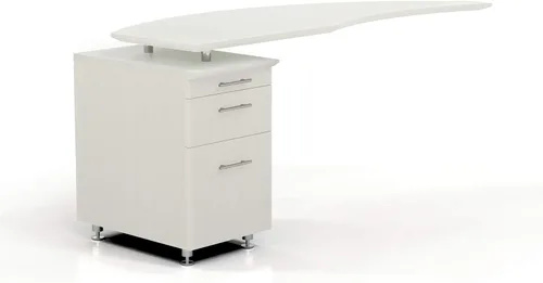 Miniatura 3 de Mayline MNRTPLLGS Medina 63" W Retorno izquierdo para usar con escritorios, se vende por separado, laminado de acero gris