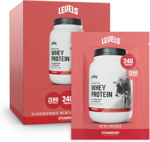 Miniatura 28 de Levels - Polvo de proteína de suero alimentado con pasto, sin artificiales, 24G de proteína, chocolate puro, 5 libras