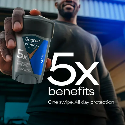 Miniatura 2 de Degree Desodorante Antitranspirante para Hombres Clean Protección de 72 Horas contra Sudor y Olor Antitranspirante de Fuerza de Prescripción
