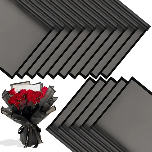 Miniatura 22 de BBJ WRAPS - Papel de envoltura de flores translúcido para florista, resistente al agua, duradero, papel de envoltura de ramo para arreglos florales
