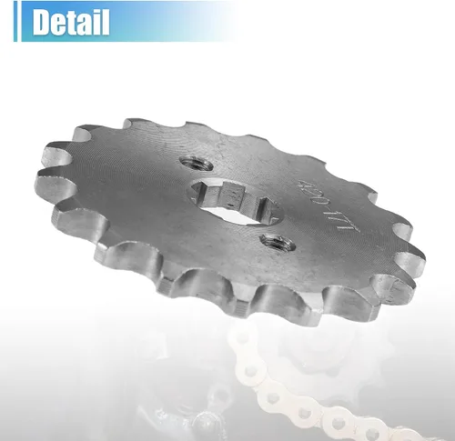 Miniatura 5 de X AUTOHAUX 1 juego de 420 estilo 17 dientes 0.669 in ID motocicleta piñón delantero motor apto para motocicleta 50cc 70cc 110cc 125cc motocicleta