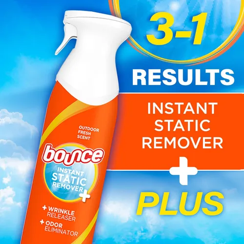 Miniatura 5 de Bounce - Spray antiestático, 3 en 1: Elimina la estática al instante, reduce arrugas al instante, eliminador de olores y spray refrescante