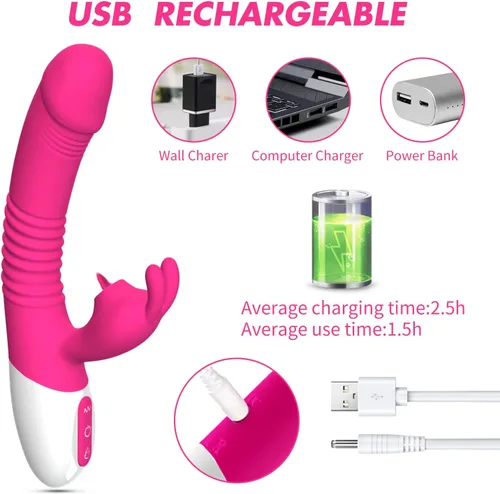 Miniatura 5 de Consolador vibrador de conejo para mujer, sanación vaginal, orejas de conejo para mujeres, estimulación del punto G del clítoris con 3 modos