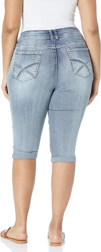 Miniatura 2 de WallFlower Capri con curvas de 17 pulgadas para mujer de tiro medio Insta Stretch Juniors (estándar y Plus)