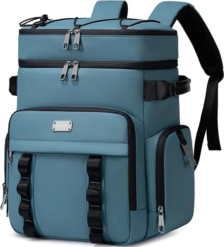 Miniatura 13 de Weitars - Mochila enfriadora aislada, bolsa enfriadora suave impermeable de doble cubierta, mochila enfriadora a prueba de fugas para almuerzo