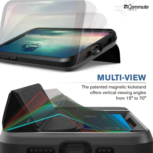 Miniatura 8 de VENA vCommute - Funda tipo cartera compatible con Apple iPhone 12 Pro Max (6.7 pulgadas) (protección contra caídas de grado militar), funda de cuero