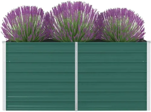 Miniatura 10 de Jardín elevado de acero galvanizado de 39.4 x 15.7 x 17.7 pulgadas, verde, cama de jardín elevada, macetas al aire libre para jardín de hierbas