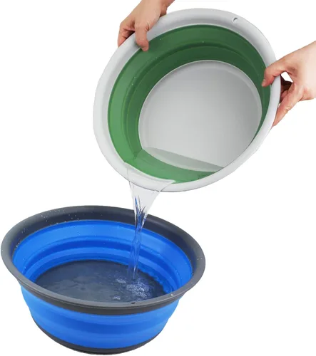 Miniatura 7 de SAMMART Tina plegable de 7.5 L (1.98 galones) - Tina plegable - Lavabo portátil - Tina de plástico que ahorra espacio