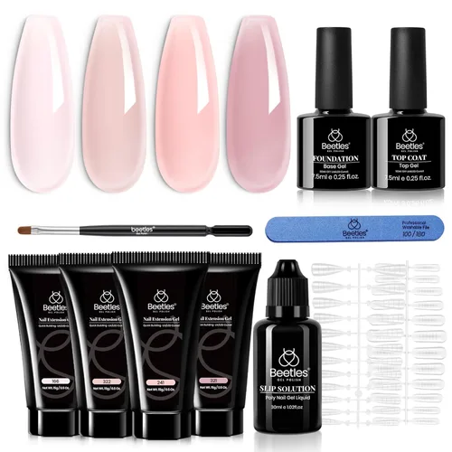 Miniatura 12 de Beetles - Juego de gel de extensión de uñas Blackberry Glaze, 12 colores, kit de gel de uñas de polietileno, para principiantes, bricolaje, hogar