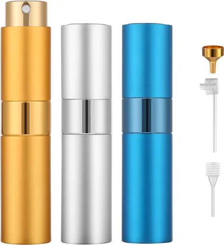 Miniatura 10 de Perfume Atomizador recargable de viaje 8ML (3 piezas) - Botella de spray de colonia vacía, pulverizador portátil y a prueba de fugas para viajes
