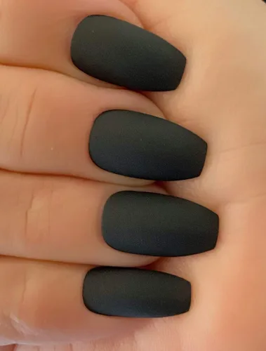 Miniatura 3 de Esmalte de uñas negro mate, esmalte negro, esmalte de uñas crema mate: carbón