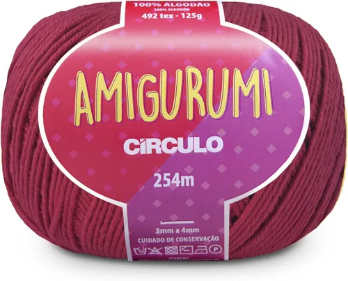 Miniatura 21 de Circulo Amigurumi Yarn, 100% Algodón Virgen Brasileño Mercerizado para Crochet y Tejido, Soft Art - Hilo de Peso Deportivo, 4.4 oz, 278 yardas
