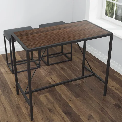 Miniatura 4 de Mesa de comedor de metal de nogal interior con metal e