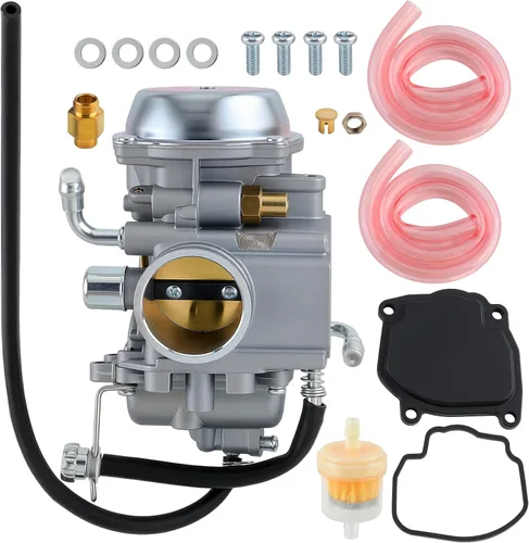 AUTOKAY Carburador con filtro de combustible para Suzuki Quadrunner 500 LT-F500F LTF500 4x4 1998-2002