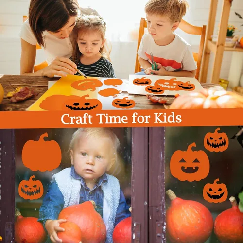 Miniatura 5 de Harloon 100 Piezas Recortes de Papel de Calabaza 5.5" 3.5" Acentos de Tablón de Anuncios de Aula de Calabaza de Halloween Recortes de Manualidades