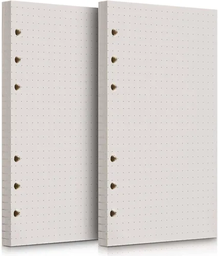 Miniatura 9 de Papel de recambio A6, 320 páginas A6, hojas sueltas, 6 agujeros, repuestos para cuaderno de 6 anillas rellenables, planificador, diario, pintura