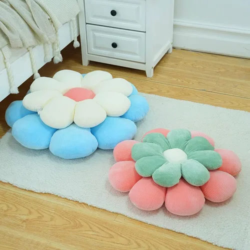 Miniatura 7 de Almohada de flores lindas y cómodas, almohadas suaves para plantas, decoración estética de habitación para sofá, silla (blanco, 14.5 pulgadas)