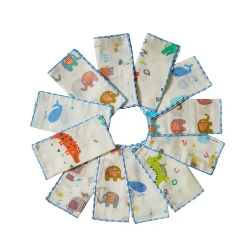 Miniatura 6 de Paño para bebé, paquete de 30 paños de franela para recién nacidos, 100% algodón, diseños divertidos y coloridos, reutilizables, lavables, juego