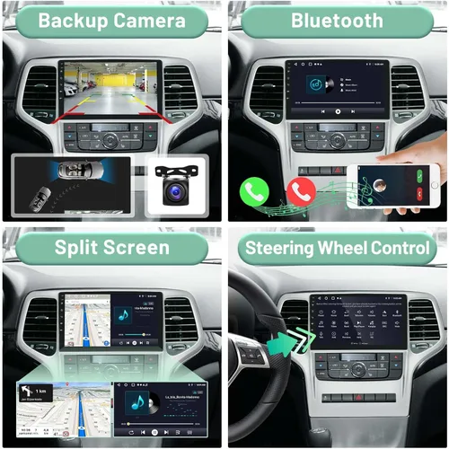 Miniatura 6 de [2G+32G] Radio de coche Android para Jeep Grand Cherokee 2008 2009 2010 2011 2012 2013, pantalla táctil de 9 pulgadas, estéreo de juego
