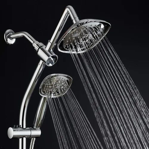 Miniatura 5 de Hotel Spa - Combo de lluvia de 7 pulgadas con barra deslizante, cabezales de ducha de 48 ajustes, manguera de acero inoxidable de 5 pies, acabado