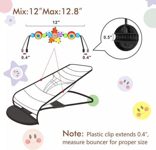 Miniatura 7 de iGRATENS Asiento de bebé para hamaca Baby Bjorn, juguete para hamaca de bebé suave y Bliss, fácil de colocar y quitar, materiales aptos para niños
