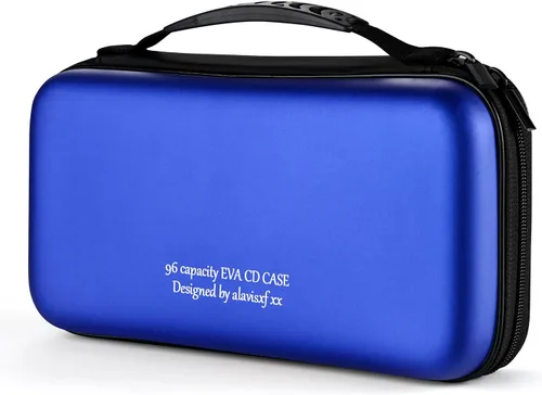 Miniatura 12 de alavisxf xx Estuche para CD, funda protectora de EVA para DVD de 28 capacidades, portátil, con cremallera, para CD, organizador de almacenamiento
