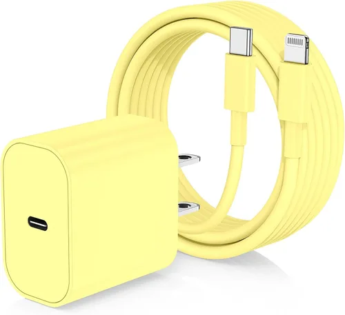 Miniatura 11 de Cargador de iPhone de carga rápida, enchufe de bloque de cargador de pared tipo C y cable USB C a Lightning de 10 pies de largo, caja de ladrillos