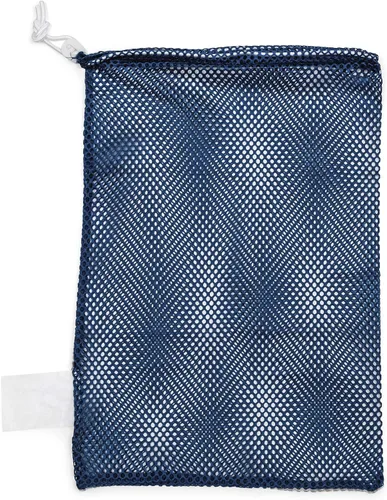 Champion Sports Mesh Sports Equipment Bags - 12x18 Inches - Multipurpose, Nylon Drawstring Bag with Lock and ID Tag for Balls, Beach, Laundry in