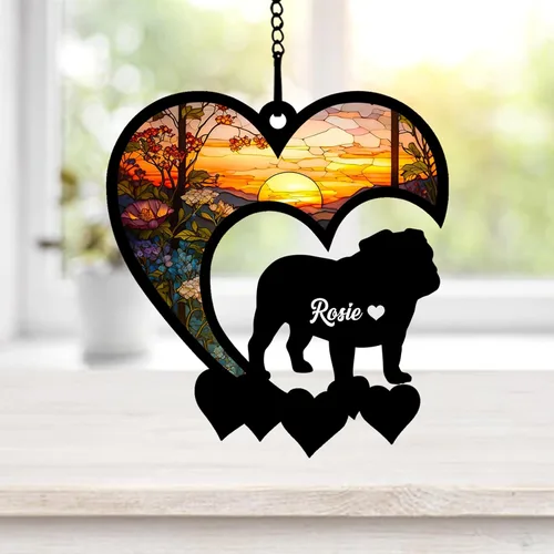 Miniatura 10 de NAZENTI Atrapasoles personalizado de sabueso afgano, adorno conmemorativo personalizado para la pérdida de mascotas, regalo de condolencia