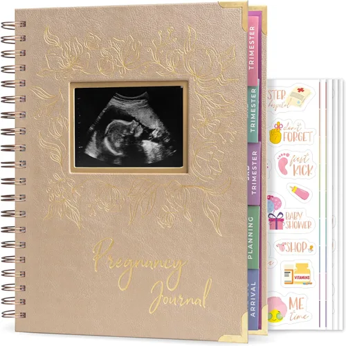 Miniatura 14 de Clever Fox Diario de embarazo y libro de recuerdos – Agenda de embarazo y cuaderno para futuras mamás – Recuerdo del bebé, regalo para madres