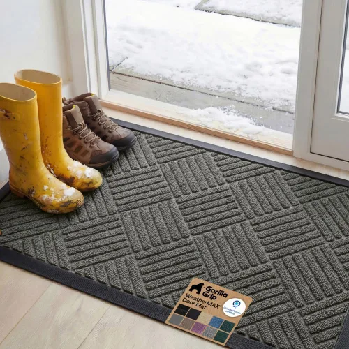 Miniatura 21 de Gorilla Grip - Tapete WeatherMax todoterreno 100% impermeable, caucho natural, resistente a manchas y decoloración, perfil bajo, interior y Grafito