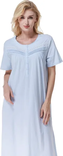 Miniatura 3 de Keyocean - Camisones para mujer, 100% algodón, suave, ligero, cómodo, ropa de dormir
