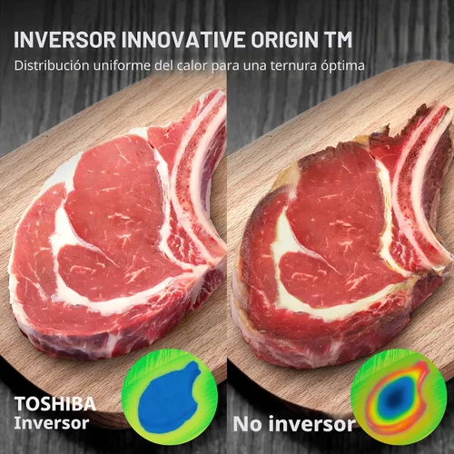 Miniatura 3 de TOSHIBA Combo de freidora de aire para horno de microondas y encimera, inversor, convección, asado, combo rápido, descongelación uniforme, sensor